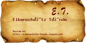 Eibenschütz Tünde névjegykártya